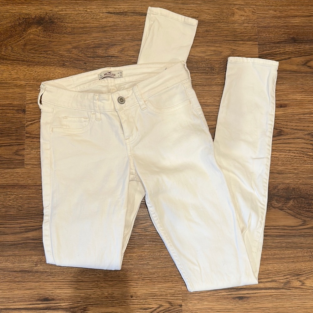 Hollister White skinny jeans 1 long